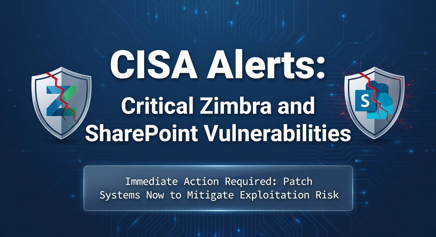 CISA Alerts: Critical Zimbra and SharePoint Vulnerabilities