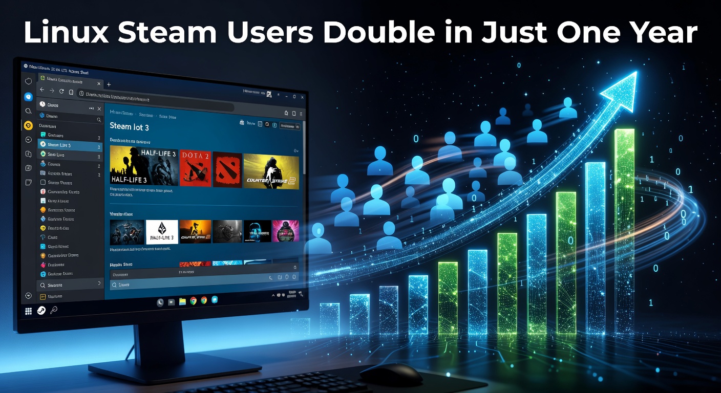 Linux Steam Users Double in Just One Year