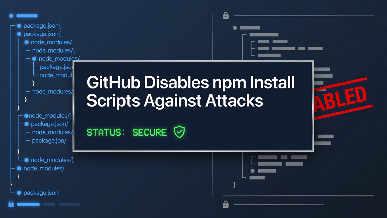 GitHub Disables npm Install Scripts Against Attacks