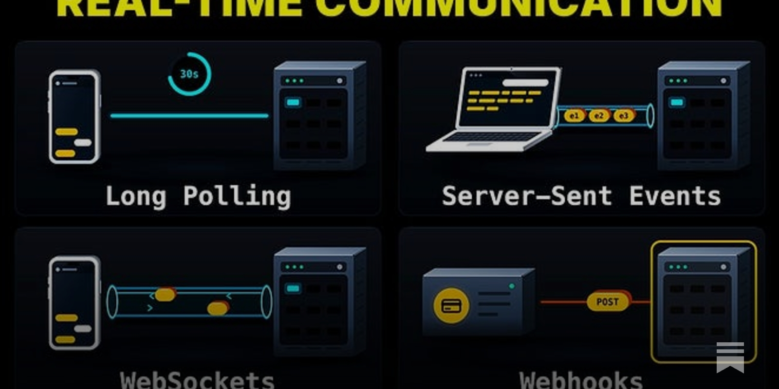 Long Polling, SSE, WebSockets y Webhooks: cómo elegir el patrón en tiempo real